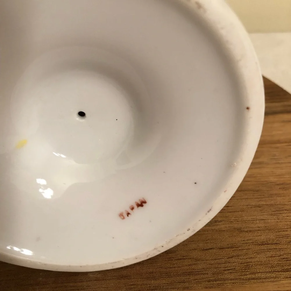 Pair Hand-Painted Ceramic Candle Holders - Picture 5 of 6